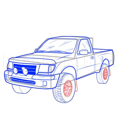 How to draw a pickup truck pickup truck step by step drawing guide by