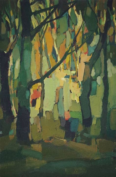 Through The Forest Abstract Landscape Oil Painting One Of A Kind
