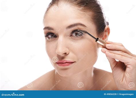 Applying Mascara Stock Photo Image Of Portrait Girl 49856328