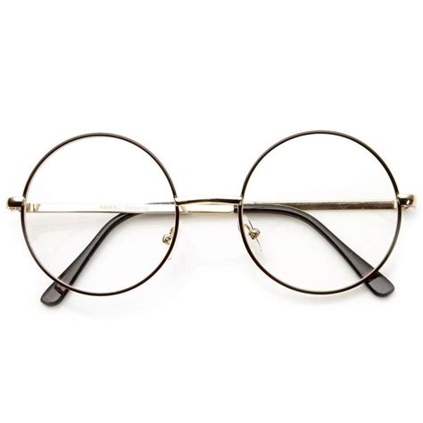 1920 s vintage era large round metal clear lens glasses 8714 round