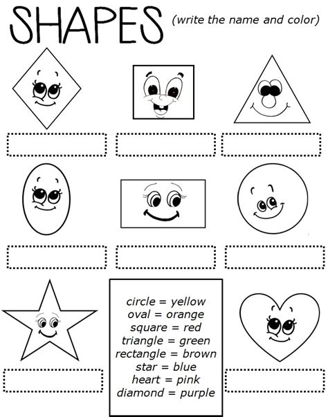 Free Printable Shapes Worksheet