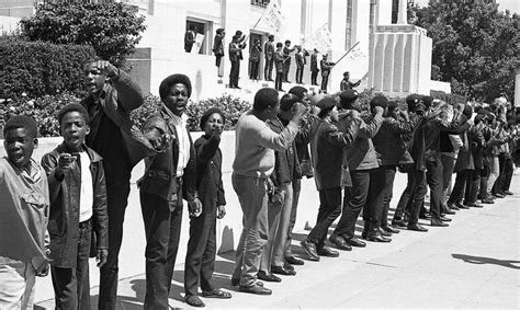 Demonstrators Rally At The Huey Newton Trial At The Alameda County