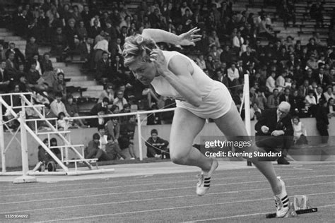 British Athlete Lillian Board In Action During A Competition In News