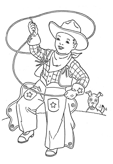 You can also download or link directly to our cowboy coloring books and coloring sheets for free ‐ just click on the pictures to view all the details. Vintage Clip Art - Cute Lil Cowboy - Digi Stamp - The ...