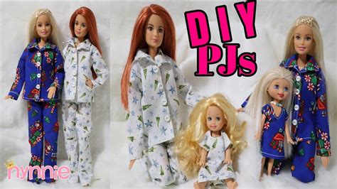 Diy Pajamas For Barbie Christmas Pjs Barbie Pajamas Set Nynnie Dolls Youtube