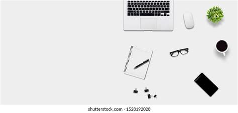 Flat Lay Top View Office Table Stock Photo 1991774228 Shutterstock