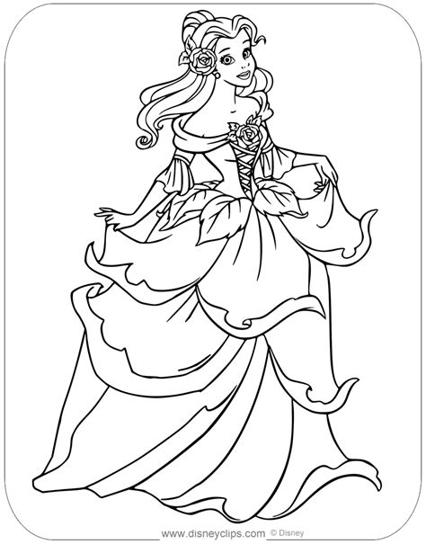 Touch device users, explore by touch or with swipe gestures. Beauty and the Beast Coloring Pages | Disneyclips.com