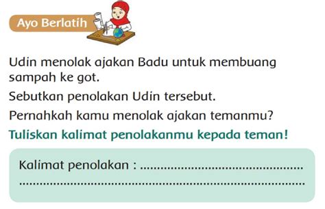 Contoh Soal Kalimat Penolakan Kelas 2 Sd