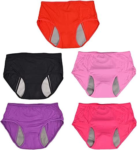 5pcs Womens Period Leakproof Physiological Night Pants Seamless Panties