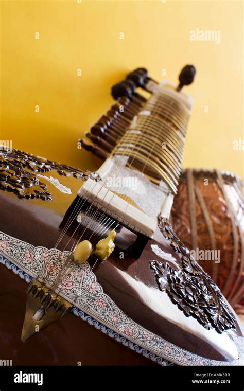 Indian Classical Musical Instruments Sitar Tabla Stock Photo Alamy