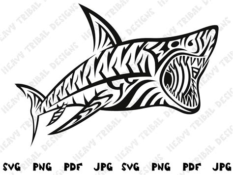 Shark SVG, Tribal Shark, Tribal Shark SVG, Hawaiian Tribal Svg, Hawaii