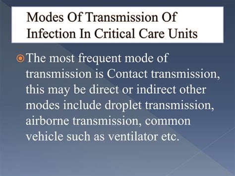 Infection Control Protocols In Intensive Care Units