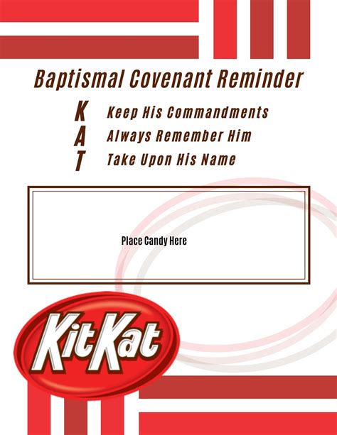 Fun Kit Kat Baptism Talk Baptism Talk Lds Baptism Baptism