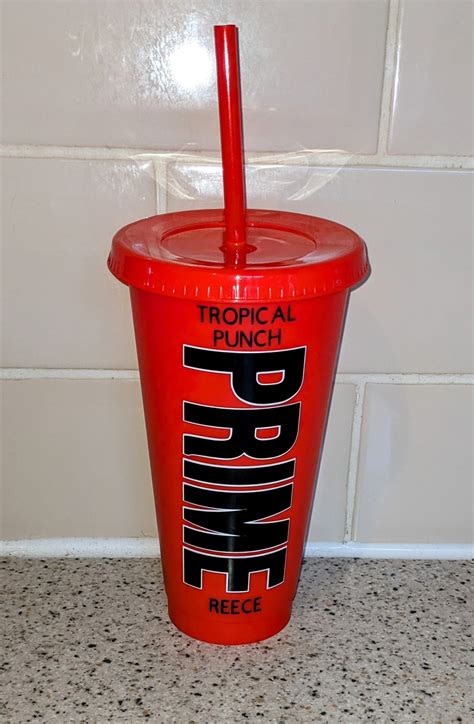 Prime Cold Cup With Matching Keyring And Free Personalisation Etsy Uk