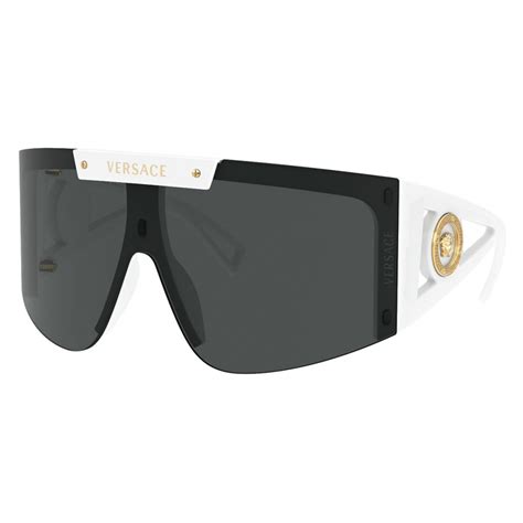 Versace Sunglasses Medusa Icon Shield White Sunglasses Versace Eyewear Avvenice
