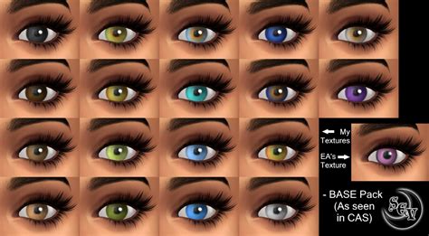 My Sims 4 Blog Semi Realistic Eye Color Replacements Extra Colors By