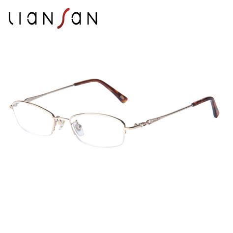 Liansan Retro Titanium Slim Eyewear Half Rim Reading Glasses Women Men Brand Designer Hyperopia