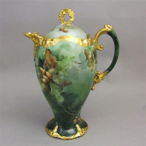 Limoges Hand Painted Chocolate Pot From Greencountry On Ruby Lane