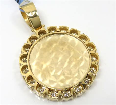 Buy 14k Yellow Gold Fully Iced Large Medallion Pendant 739ct Online At