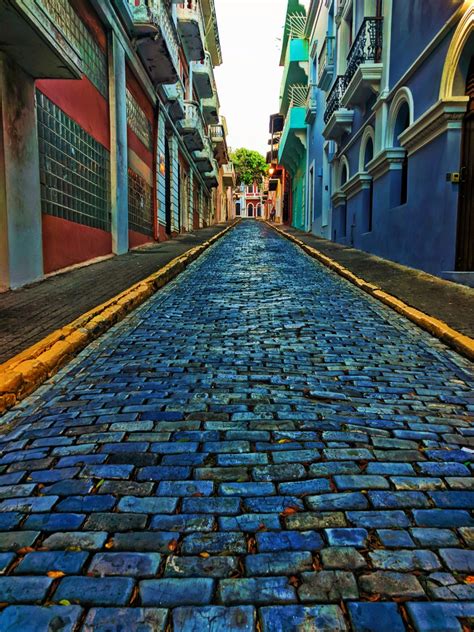Blue Cobblestone Street In Old San Juan Puerto Rico 3 2 Travel Dads