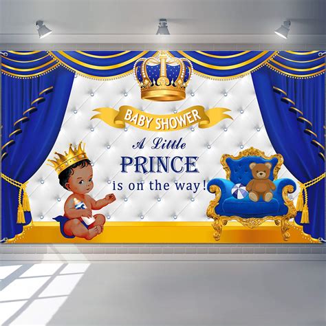 Buy Royal Prince Baby Shower Decoration For Boys Royal Blue Baby Shower Backdrop Photography