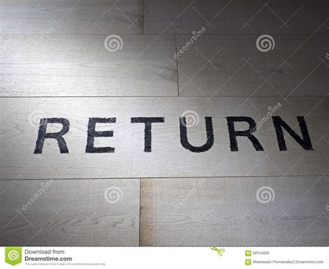 Painted Return Word Stock Photo Image Of Returned Product 58154090