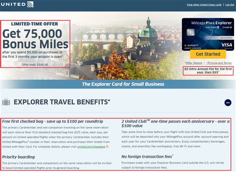 These are the best publicly available offers (terms apply) that we have found for each product or service. 75K Sign Up Bonus for Chase United MileagePlus Explorer Business Credit Card (Targeted Offer)