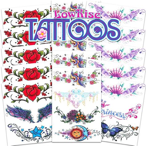 Navel Tattoos For Women ~ 50 Pcs Pre Cut Individual Sexy