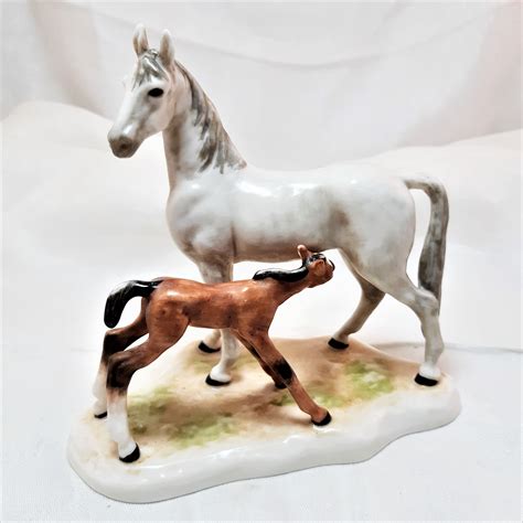 Vintage W Goebel Horse And Foal Figurine Porcelain Mare And Etsy Uk