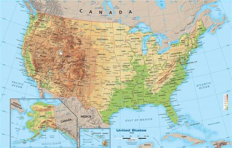 Mapa Geografico Estados Unidos