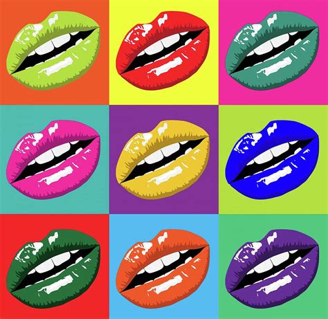 Hot Lips Pop Art Digital Art By Tom Hill Fine Art America