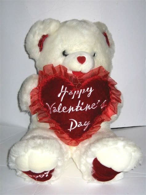 Dan Dee Sweetheart Teddy Bear White Red Heart Happy Valentines Day