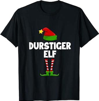 Durstiger Elf Partnerlook Elfen Familien Outfit Weihnachts T Shirt Amazon De Fashion