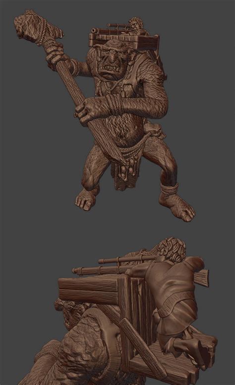 forest troll gunner ‣ 3d print model ‣