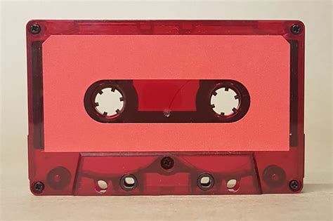 Red Audio Cassette Labels - 12 Up, Square Bottom Corners - Blank Labels ...