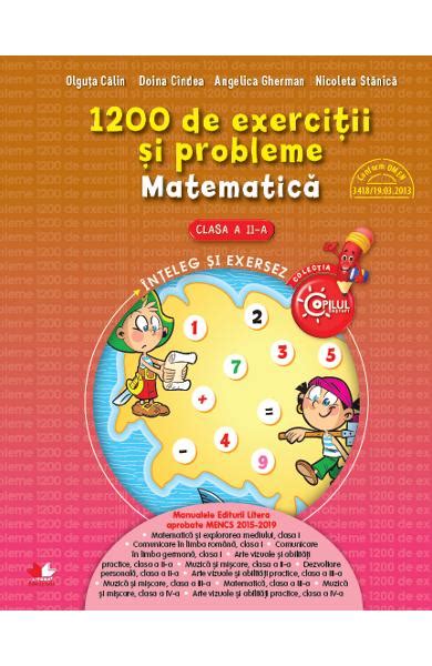 1200 De Exercitii Si Probleme Matematica Clasa A 2 A Olguta Calin