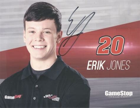 Signed 2015 Erik Jones Gamestop Racing Jgr 20 Nascar Xfinity Series Postcard Ebay