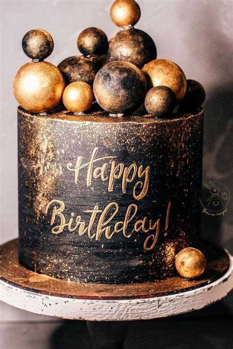 Black And Gold Birthday Cake Golden Birthday Cakes Black And Gold Cake Birthday Cake For Him