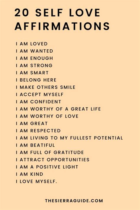 20 Self Love Affirmations In 2020 Positive Self Affirmations Self