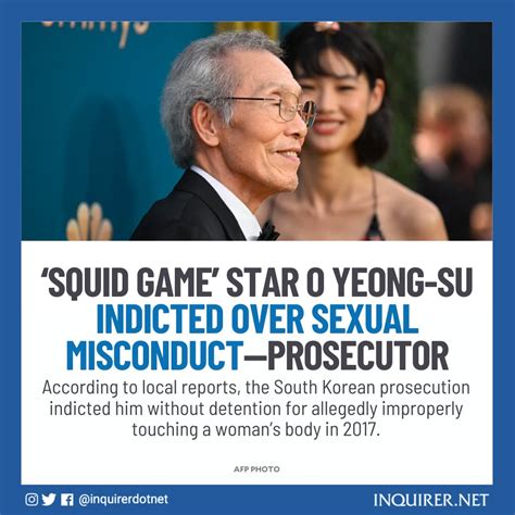 inquirer on twitter 78 year old ”squid game” actor o yeong su has been indicted on charges of