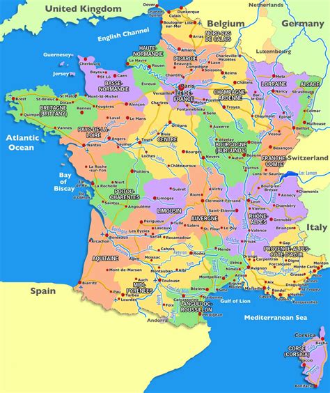Map France Major Cities Best Map Of Middle Earth