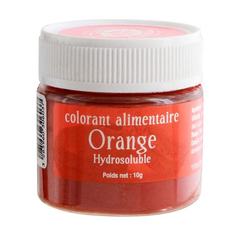 Colorant Alimentaire En Poudre Hydrosoluble Orange Gr Le Comptoir