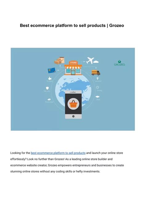 PPT Best Ecommerce Platform To Sell Products Grozeo PowerPoint