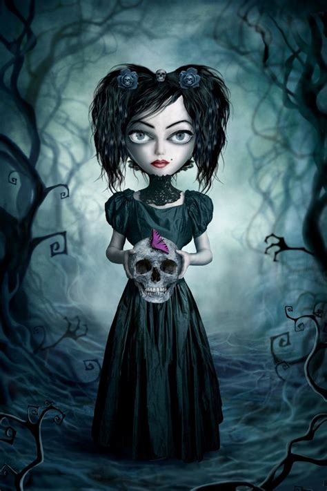 Toon Hertz Cute Goth Gothic Fantasy Art Beautiful Dark Art Sugar