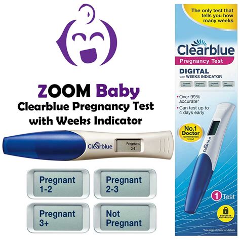Clearblue Digital Pregnancy Test With Weeks Indicator Zoom Health