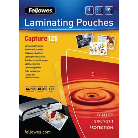Fellowes A Capture Laminating Pouch Micron P At Zoro