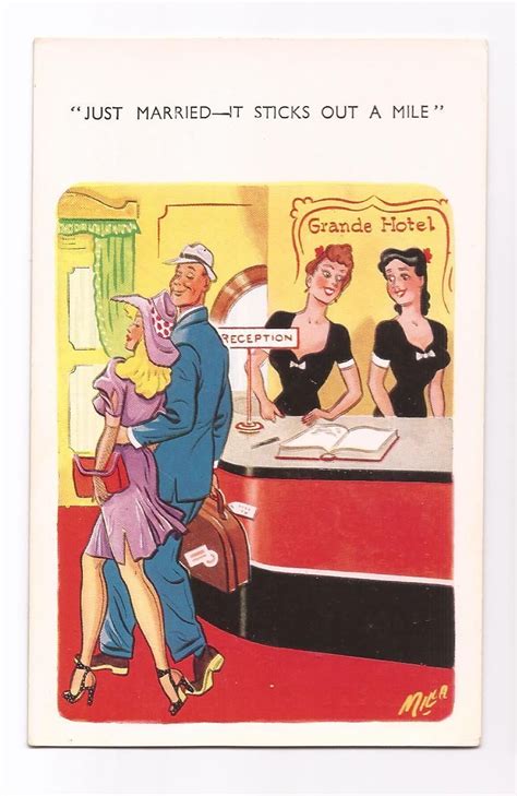 Vintage Naughty British English Risque Comic Cartoon Jester Edition Post Card British English