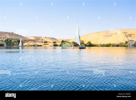 The Trip To The Desert West Bank Of Nile River Aswan Egypt Stock