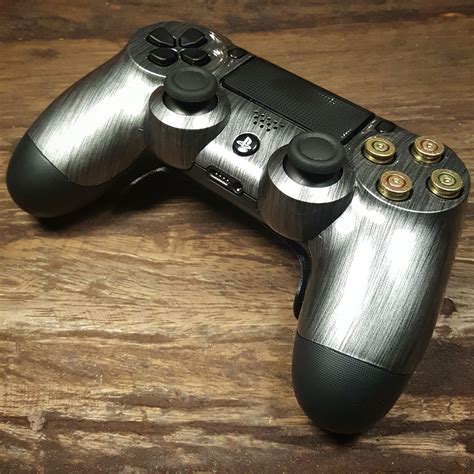 Ps4 Controller With Custom Steel Shell Bullet Buttons And Shock