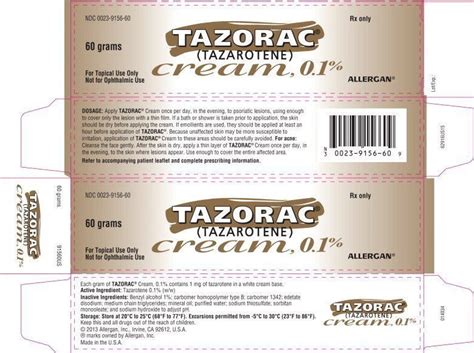 Tazorac Cream Fda Prescribing Information Side Effects And Uses